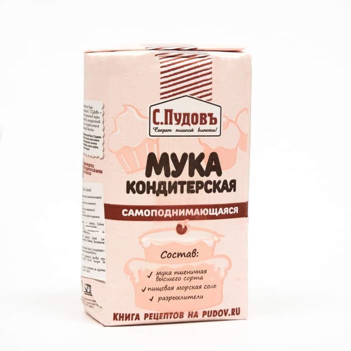 Мука кондитерская самоподнимающаяся С.Пудовъ, 500 г