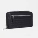 Портмоне мужское на молнии, отдел для купюр, для карт, для монет, цвет чёрный