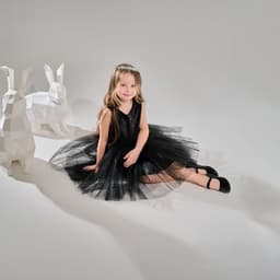 Платье для девочки KAFTAN с пайетками, чёрное, рост 86-92 см