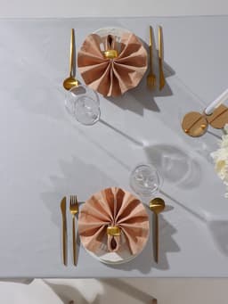 Набор салфеток с декоративными кольцами «Этель» Beige pleasure, 40×40 см - 2 шт., 100% хлопок, саржа 190 г/м²