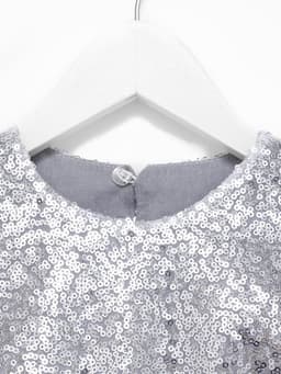 Платье для девочки KAFTAN с пайетками, серебристо-сиреневое, размер 34 (122-128 см)