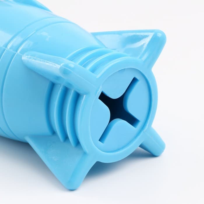 Игрушка под лакомства «Ракета», 7.8×7.8×13.5 см, синяя