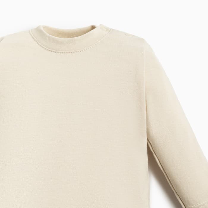 Лонгслив «Крошка Я» BASIC LINE, рост 62-68 см, молочный