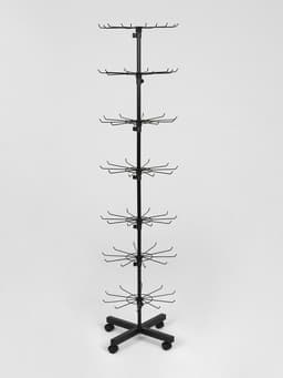 Вертушка, 7 ярусов по 10 крючков, 40×40×170, чёрная