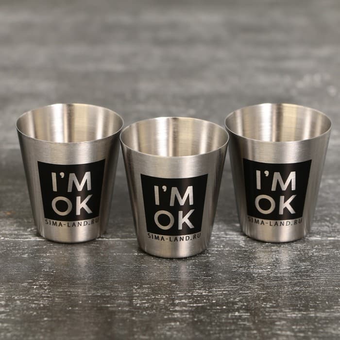 Стопки в чехле I'm not alcoholic, 3 шт. × 30 мл