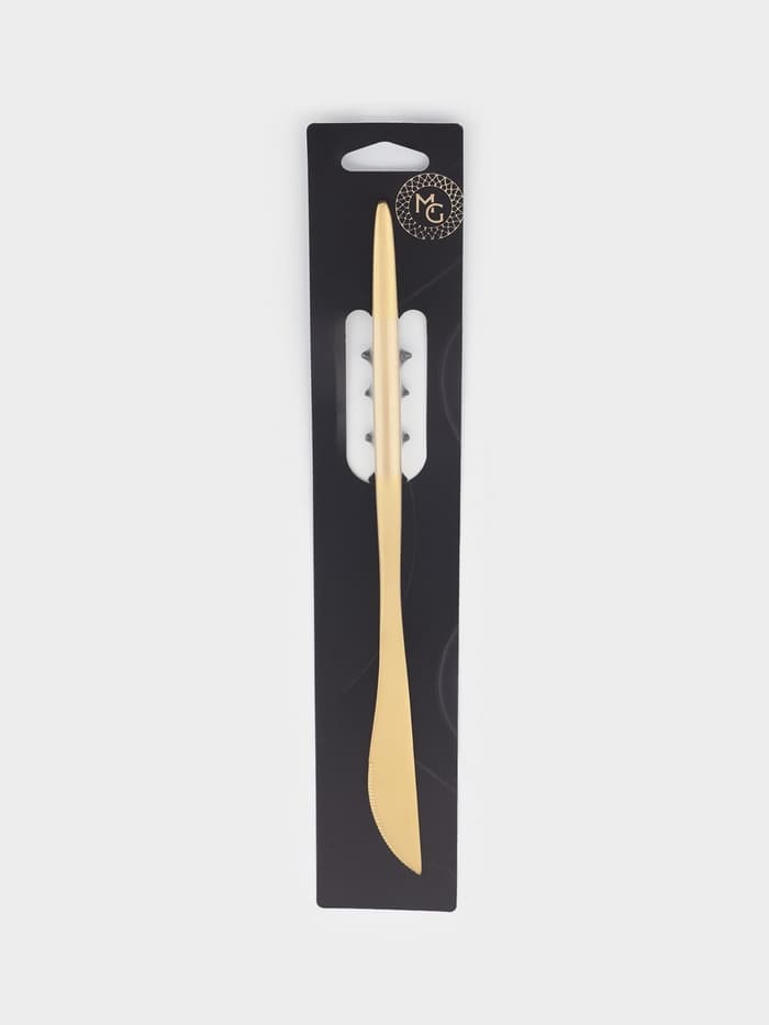 Нож столовый Magistro «Фолк», длина 22 см, нержавеющая сталь, золотистый