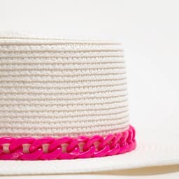 Шляпа женская с цепью MINAKU, белая, размер 56-58