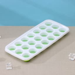 Форма для льда и шоколада с крышкой Доляна, 26×12×2.5 см, 21 ячейка (3×3×2 см), зелёная