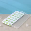 Форма для льда и шоколада с крышкой Доляна, 26×12×2.5 см, 21 ячейка (3×3×2 см), зелёная