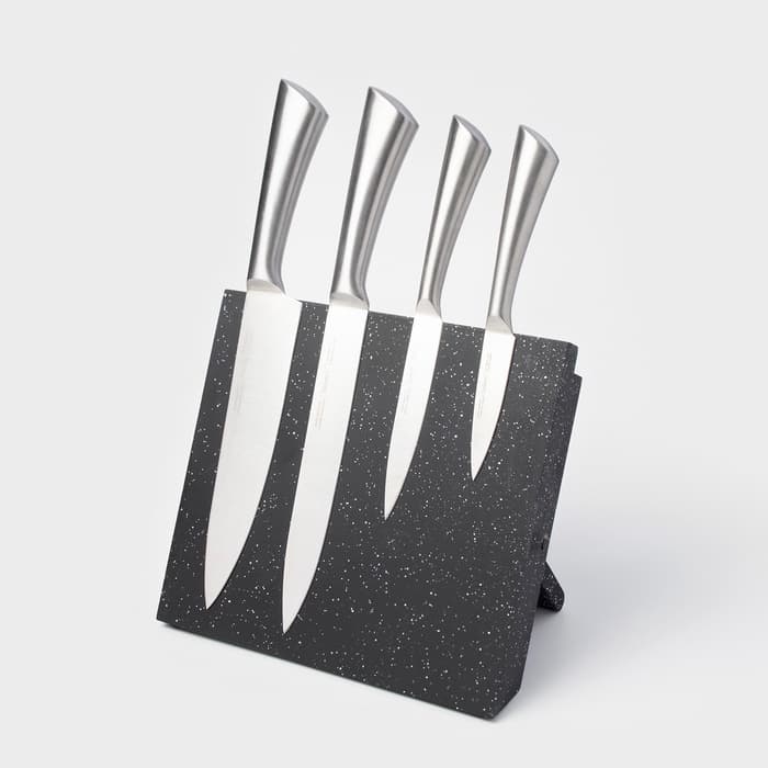 Держатель для ножей магнитный Доляна «Зефир», 22×24 см, чёрный