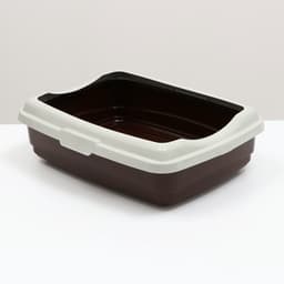 Лоток большой с бортиком Atlantis «Стандарт», 43×33×12.5 см, шоколад