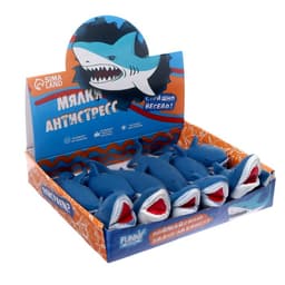 Антистресс сквиш мялка Funny toys «Акула», с песком, тянучка, в шоубоксе
