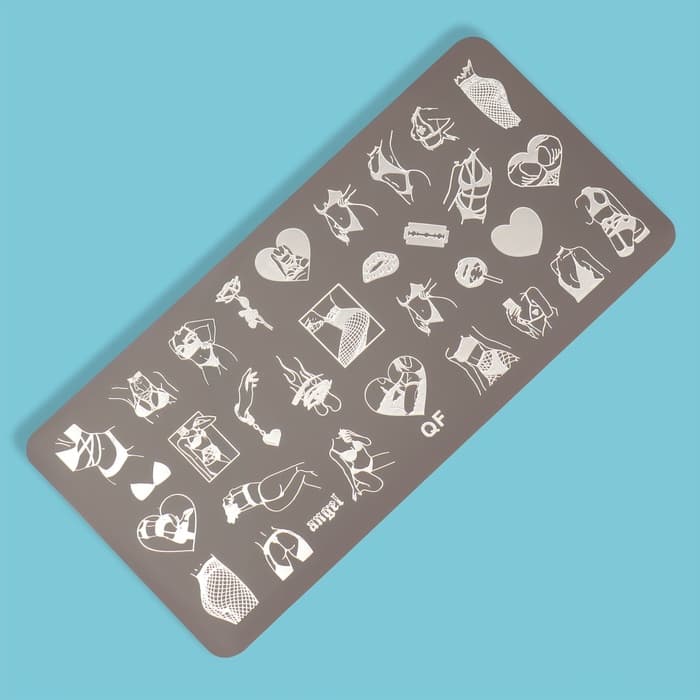 Пластина для стемпинга металлическая «Силуэт», 12×6 см