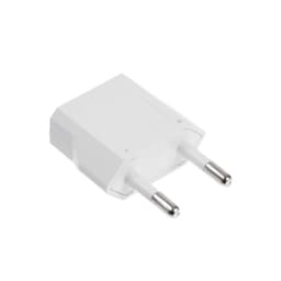 Переходник с американской вилки на евророзетку, плоский, 6 А, белый, 220 В