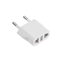 Переходник с американской вилки на евророзетку, плоский, 6 А, белый, 220 В