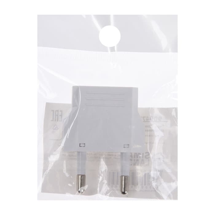 Переходник с американской вилки на евророзетку, плоский, 6 А, белый, 220 В