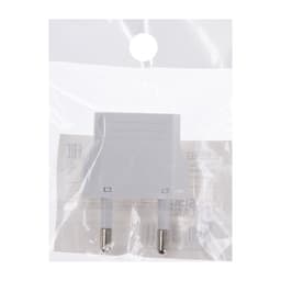 Переходник с американской вилки на евророзетку, плоский, 6 А, белый, 220 В