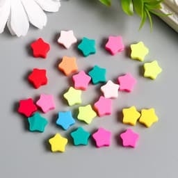 Набор бусин для рукоделия и плетения «Арт Узор. Яркие звёздочки», 25 шт., 0.5×0.9×0.9 см