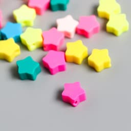 Набор бусин для рукоделия и плетения «Арт Узор. Яркие звёздочки», 25 шт., 0.5×0.9×0.9 см