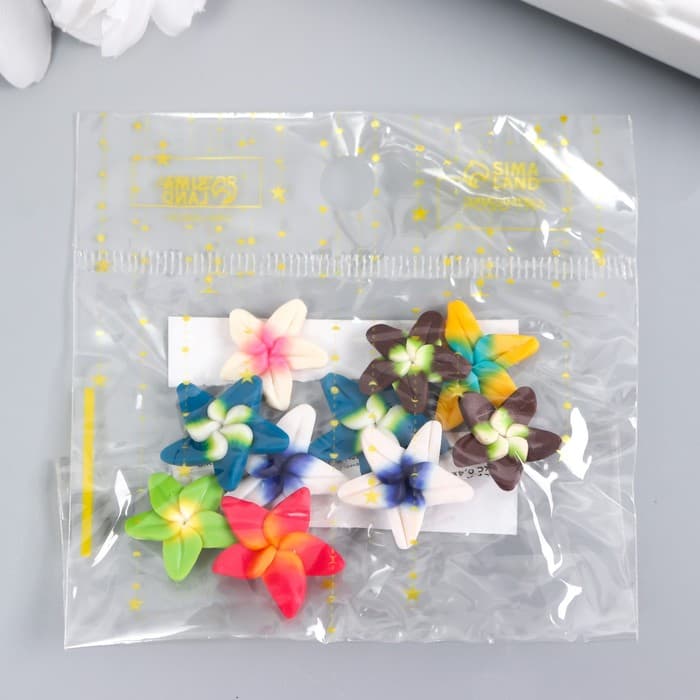 Декор для творчества PVC «Цветок лилия», набор 10 шт., 0.4×1.8×1.8 см