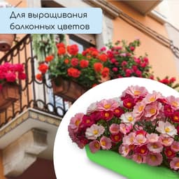 Ящик для цветов, 28.5×15.5×8.5 см, 2.5 л, пластик, зелёный, Greengo