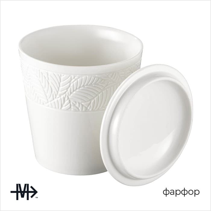 Банка для сыпучих Magistro Crotone, 600 мл, 12.5×15.4 см, фарфор, белая