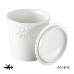 Банка для сыпучих Magistro Crotone, 600 мл, 12.5×15.4 см, фарфор, белая