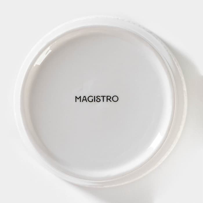 Банка для сыпучих Magistro Crotone, 600 мл, 12.5×15.4 см, фарфор, белая