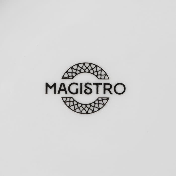 Банка для сыпучих Magistro Rodos, 600 мл, 12.5×15.4 см, фарфор, белая