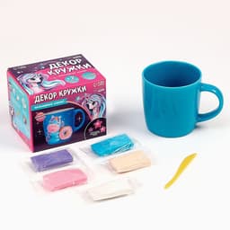 Декор кружки полимерной глиной «Единорог и пончик», набор для творчества