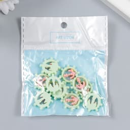 Пластиковый декоративный элемент «Арт Узор. Якорь и штурвал», 1.6×1.5 см