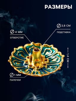Подставка для благовоний TAKE IT EASY «Лотос малый», эмаль синий