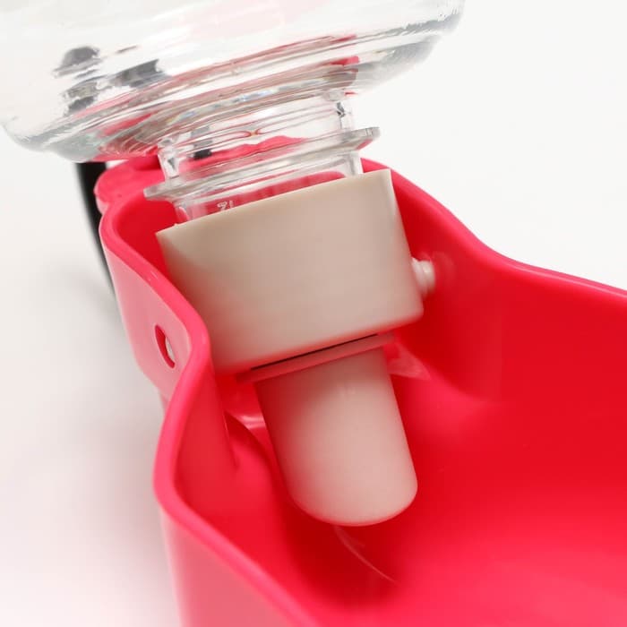 Поилка прогулочная фигурная, 500 мл, с мягким носиком, пластик, розовая