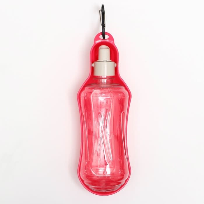 Поилка прогулочная фигурная, 500 мл, с мягким носиком, пластик, розовая