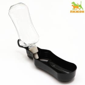 Поилка прогулочная фигурная, 500 мл, с мягким носиком, пластик, чёрная