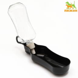 Поилка прогулочная фигурная, 500 мл, с мягким носиком, пластик, чёрная