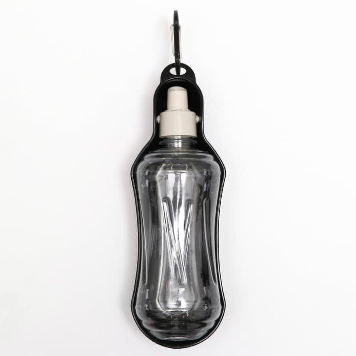 Поилка прогулочная фигурная, 500 мл, с мягким носиком, пластик, чёрная