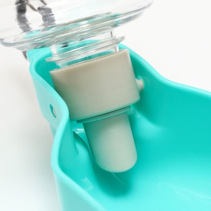Поилка прогулочная фигурная, 500 мл, с мягким носиком, пластик, бирюзовая
