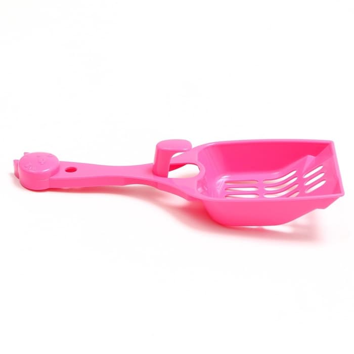 Совок «Удача», 24×9.5 см, с креплением к лотку, пластик, розовый