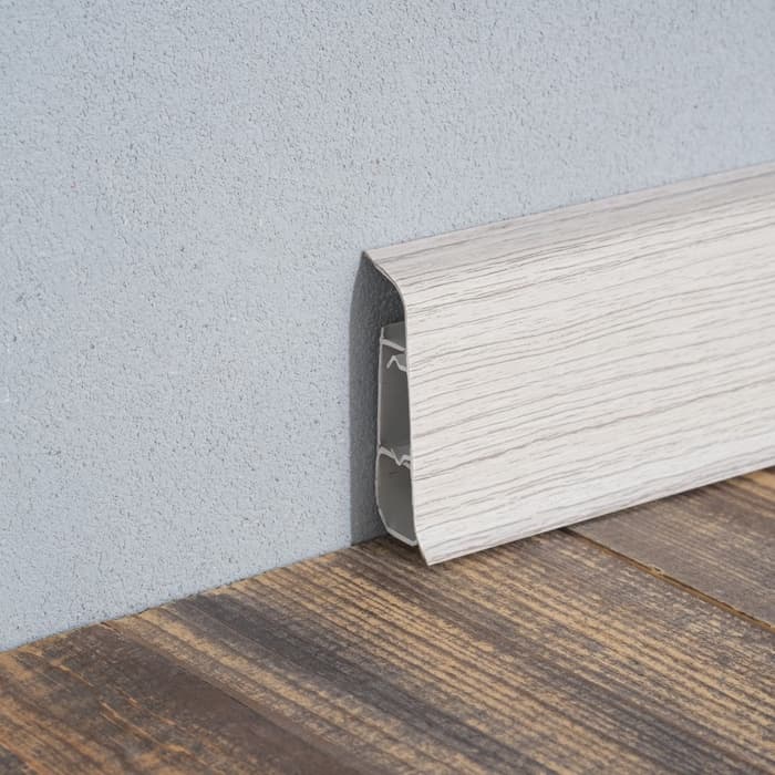 Плинтус напольный «Деконика», 55×2200 мм, цвет 253 ясень серый