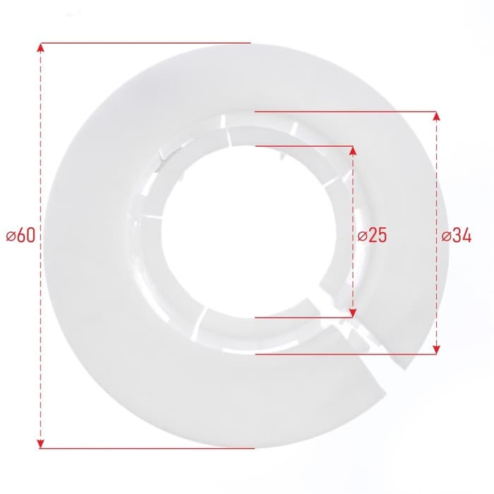 Обвод универсальный для труб «Идеал», Ф25 – 34 мм, цвет белый 001