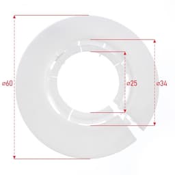 Обвод универсальный для труб «Идеал», Ф25 – 34 мм, цвет белый 001
