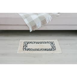 Коврик для дома Доляна «Зебра», 50×80 см, молочный