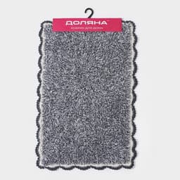 Коврик для дома Доляна «Тэя», 50×80 см, чёрный