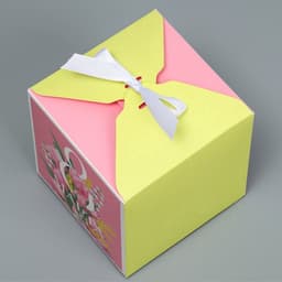 Коробка подарочная складная, упаковка, «8 марта», 12×12×12 см