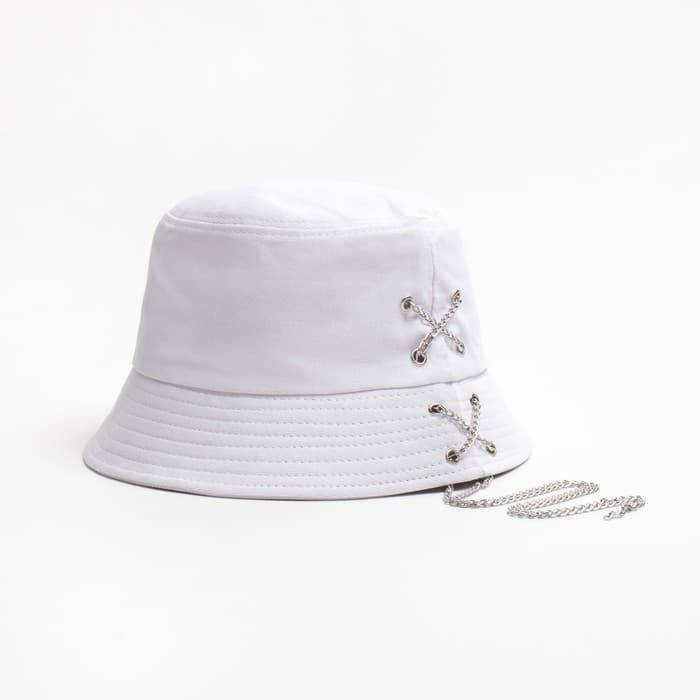 Панама женская MINAKU с цепочкой, белая, размер 56-58