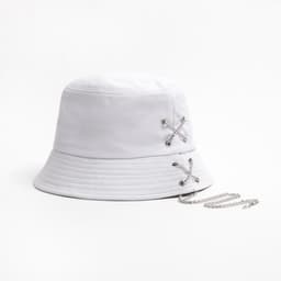 Панама женская MINAKU с цепочкой, белая, размер 56-58