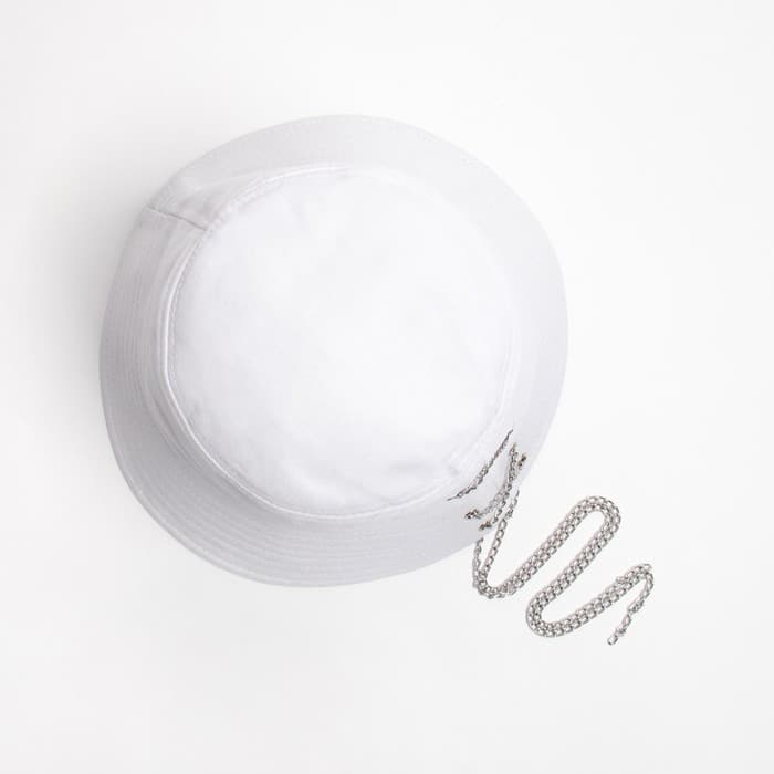 Панама женская MINAKU с цепочкой, белая, размер 56-58