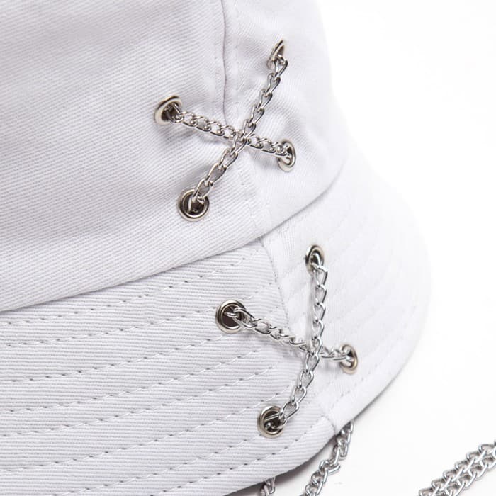 Панама женская MINAKU с цепочкой, белая, размер 56-58