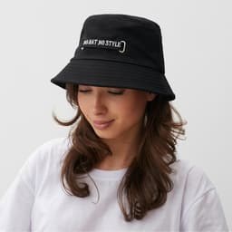 Панама унисекс MINAKU с надписью, чёрная, размер 56-58